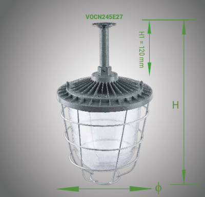 MÁNG ĐÈN CHỐNG NỔ BULB GẮN TRẦN E27-02 VOLIGHTING