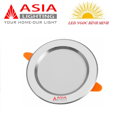 Đèn âm trần viền trắng thân nhôm Asia DOB M9VT/V12VT/M15VT